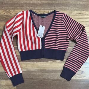 NWT!! Wild Fable Striped, Cropped Cardigan, Sweater, Eclectic, Contrasting, S